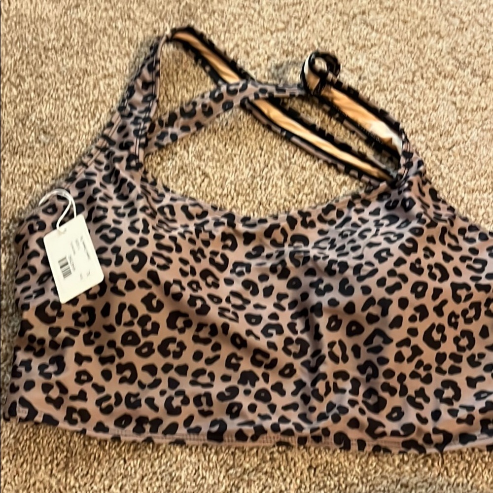 Leopard Print Swim top